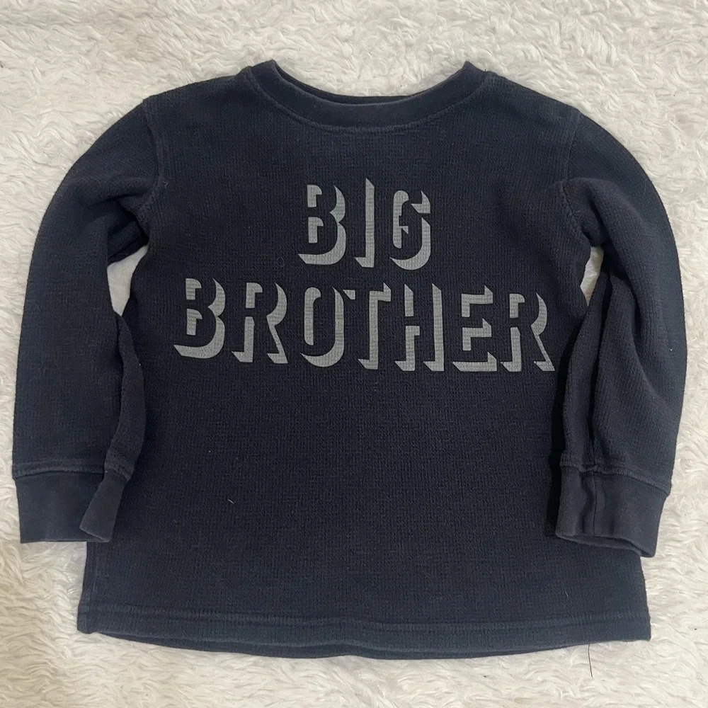 5 for $25! Carters Big Brother Long Sleeve T-shirt Gray 3T